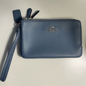 Coach wristlet, light blue